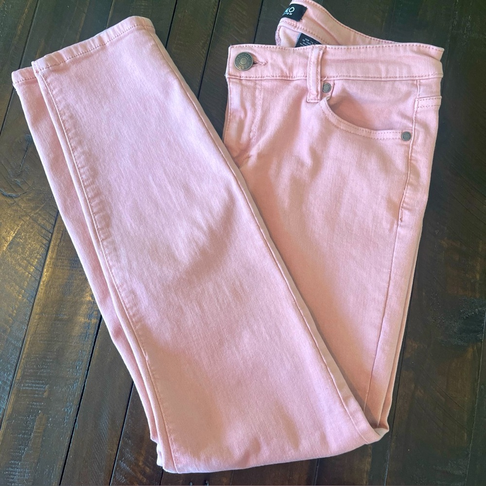 Buffalo David Bitton Women's Aubrey Pink Mid-Rise Super Soft Jeans Sz 10 Barbie